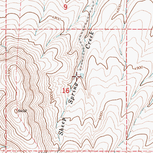 Topographic Map of Wroten Reservoir 2, OR
