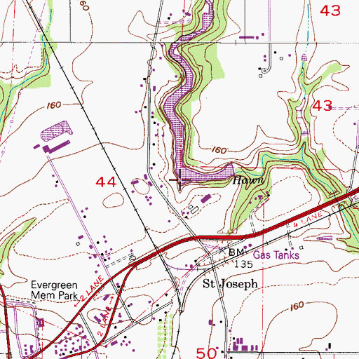 Topographic Map of Hawn Creek Reservoir, OR