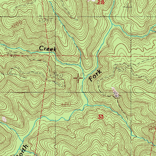 Topographic Map of Blowout Creek, OR
