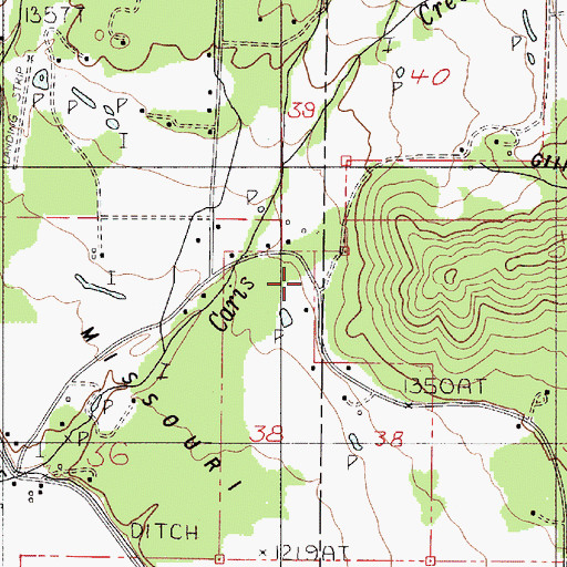 Topographic Map of Kubli (historical), OR