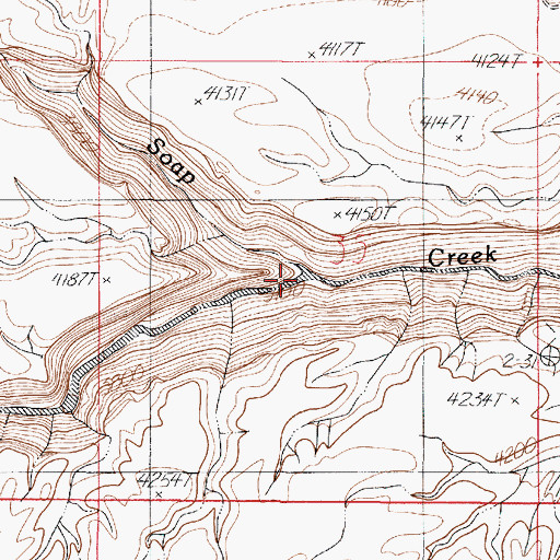 Topographic Map of South Fork Soap Creek, AZ