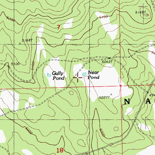 Topographic Map of Near Pond, OR