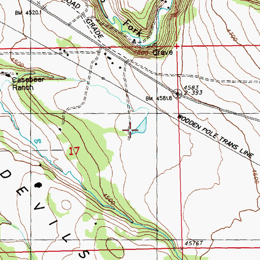 Topographic Map of Little Reservoir Number Three, OR