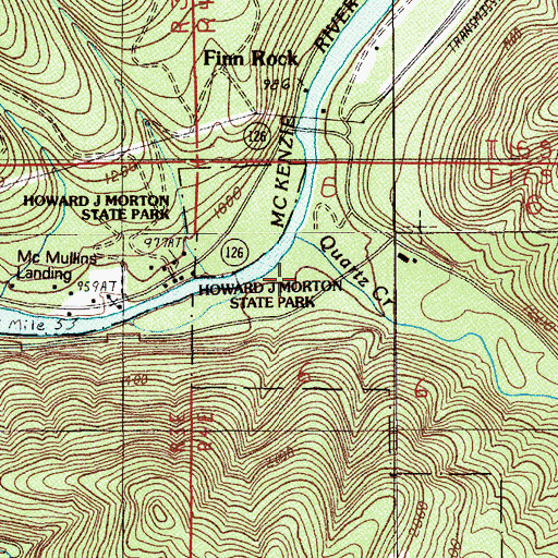 Topographic Map of Quartz Creek Picnic Area, OR