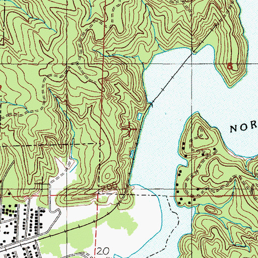 Topographic Map of North Lake (historical), OR
