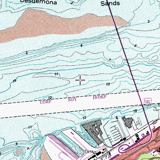 Topographic Map of Upper Sands, OR