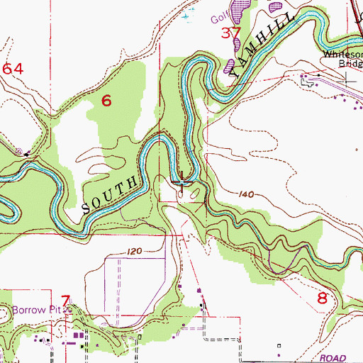 Topographic Map of Salt Creek, OR