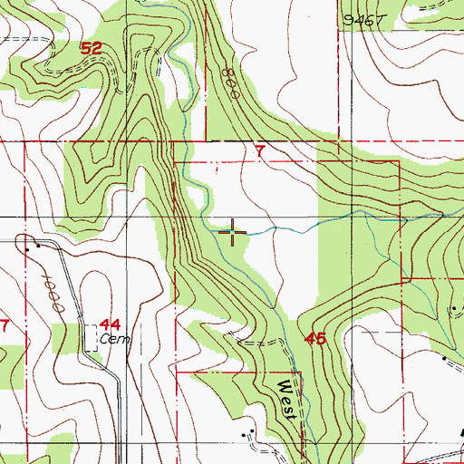 Topographic Map of West Fork Drift Creek, OR