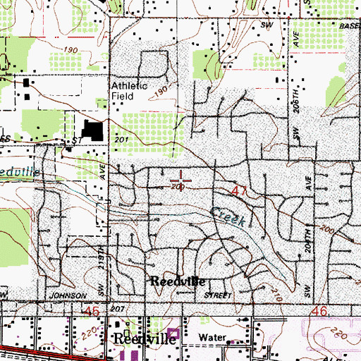 Topographic Map of Indian Hills Elementary School, OR