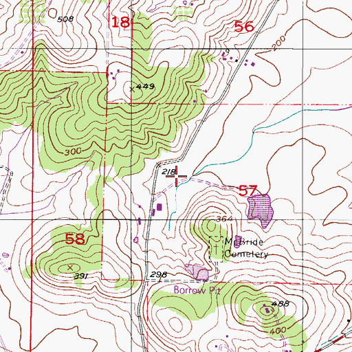 Topographic Map of Oberg Reservoir, OR