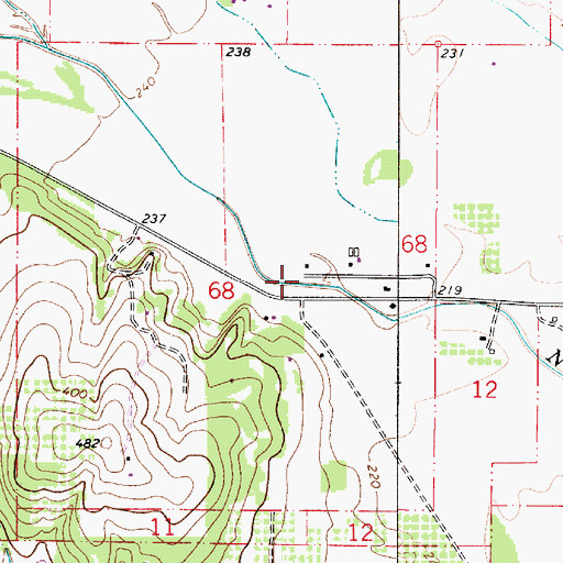 Topographic Map of Superior (historical), OR