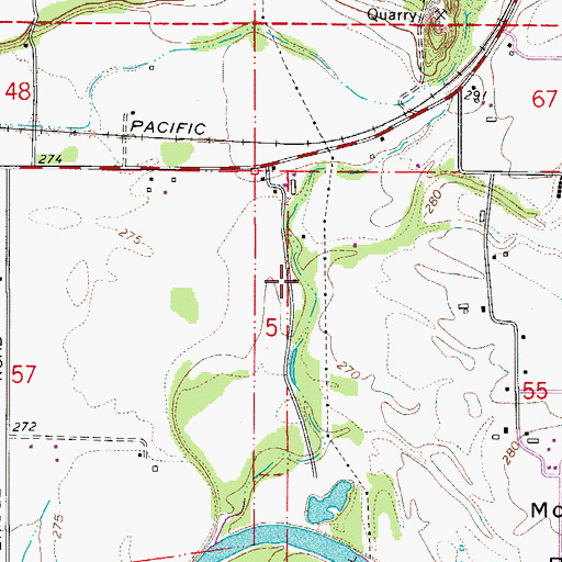 Topographic Map of Edgar Slough, OR