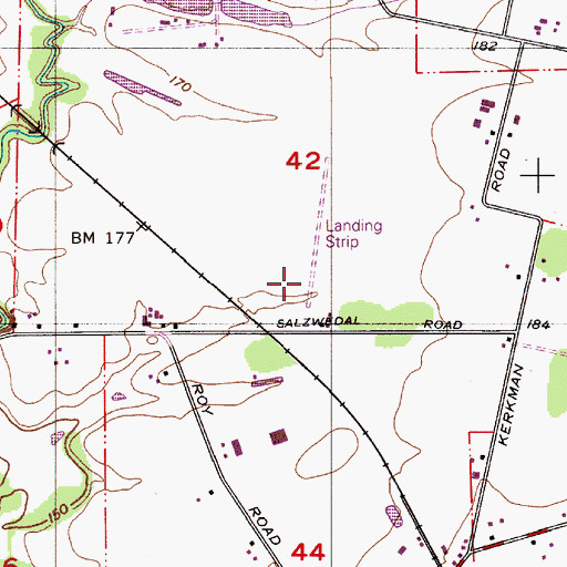 Topographic Map of Skyport Airport, OR