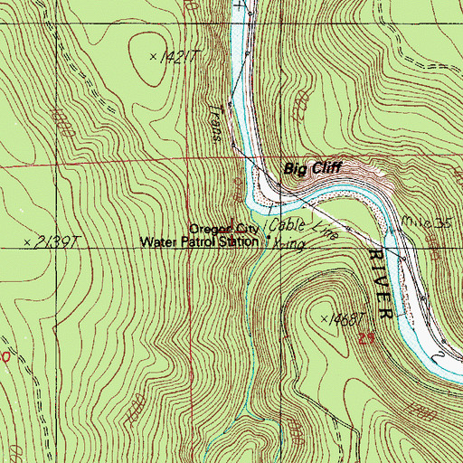 Topographic Map of Oregon City Water Patrol Station, OR