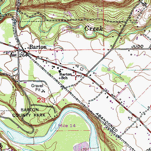 Topographic Map of Deep Creek (historical), OR