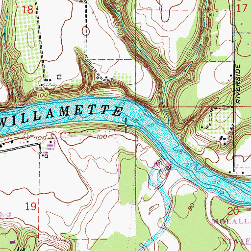 Topographic Map of Ottawa Landing (historical), OR