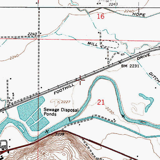 Topographic Map of Vale Valley, OR
