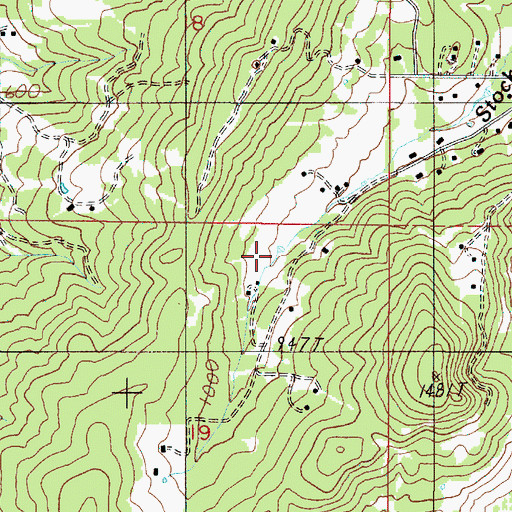 Topographic Map of Rieke Reservoir, OR