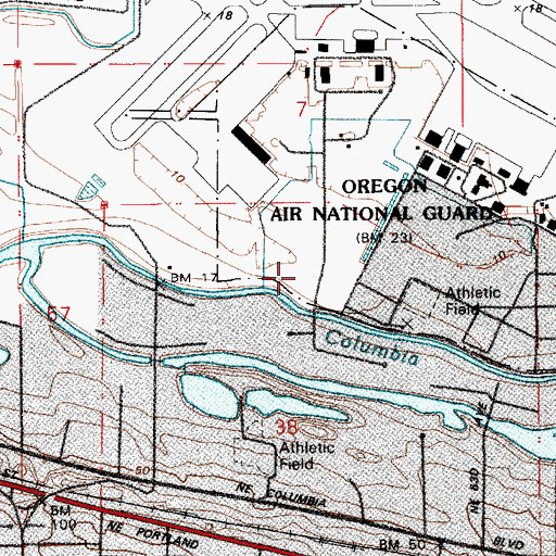 Topographic Map of Air Base Post Office (historical), OR