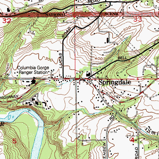 Topographic Map of Gage Post Office (historical), OR