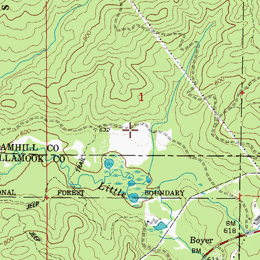 Topographic Map of Hayland Post Office (historical), OR