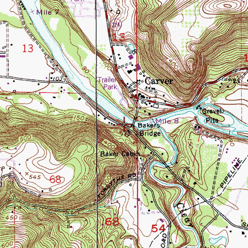 Topographic Map of Stone Post Office (historical), OR