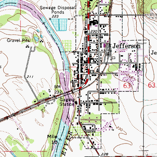 Topographic Map of Jefferson Post Office, OR