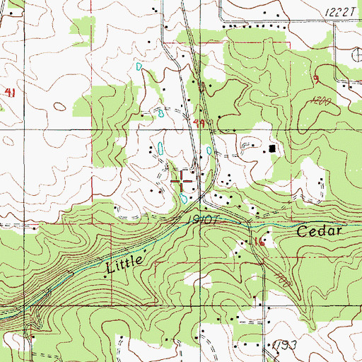 Topographic Map of Lacy Post Office (historical), OR