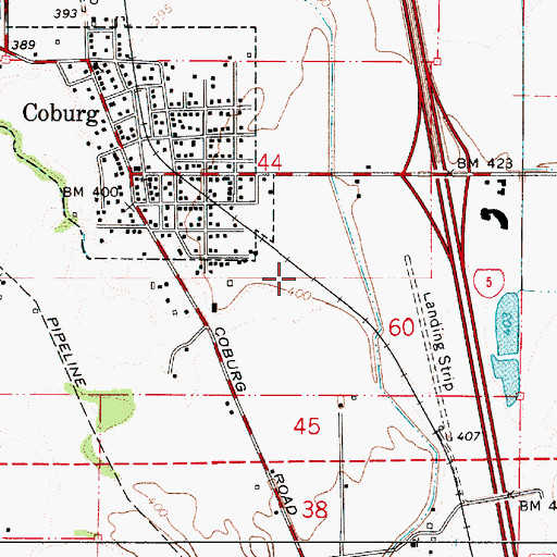Topographic Map of Anderson (historical), OR