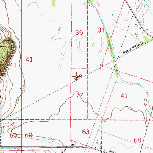 Topographic Map of Maxwell (historical), OR