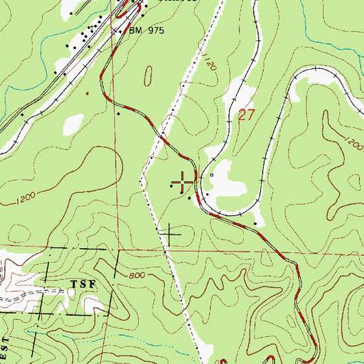 Topographic Map of Castor Creek (historical), OR