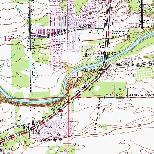 Topographic Map of Roamers Rest Park (historical), OR