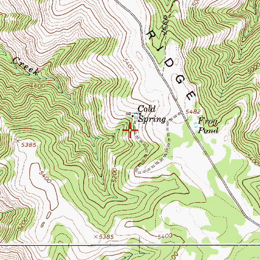 Topographic Map of Cold Spring Cow Camp, OR