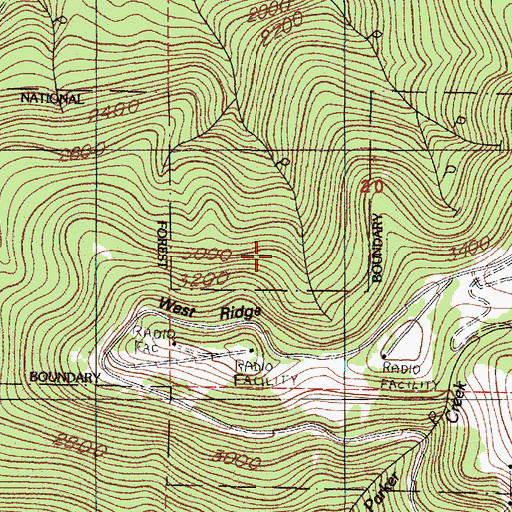 Topographic Map of Noble Fir Management Buffer Zone, OR