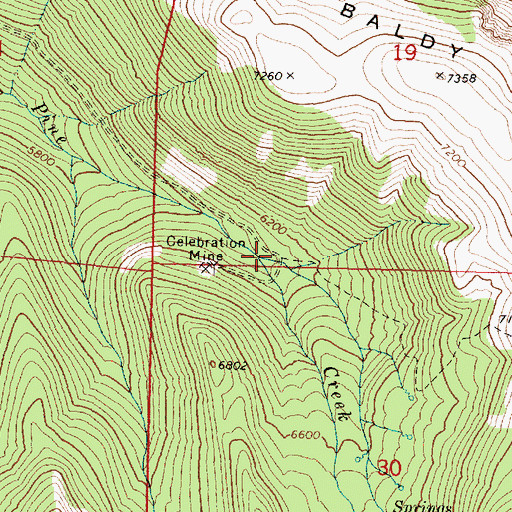 Topographic Map of Pine Creek Trailhead, OR