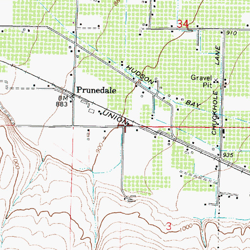 Topographic Map of Johns (historical), OR