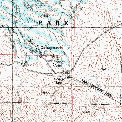 Topographic Map of Spenser Wash, AZ