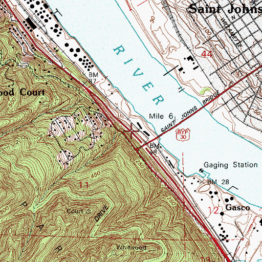 Topographic Map of Claremont (historical), OR