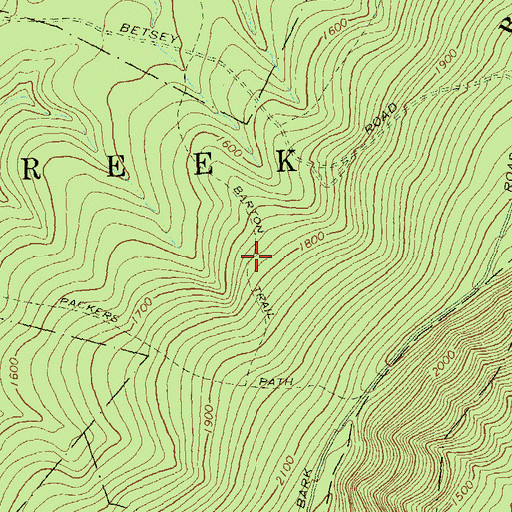 Topographic Map of Barton Trail, PA
