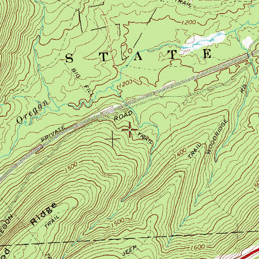 Topographic Map of Big Fill Trail, PA