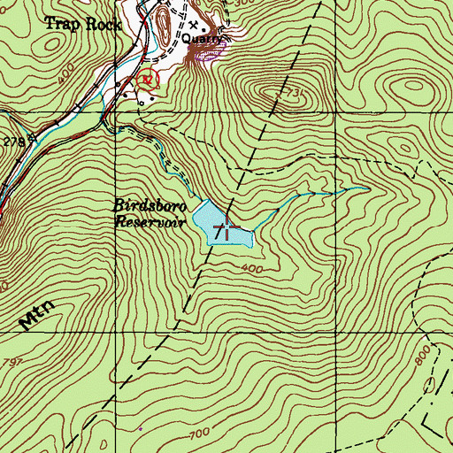 Topographic Map of Birdsboro Reservoir, PA