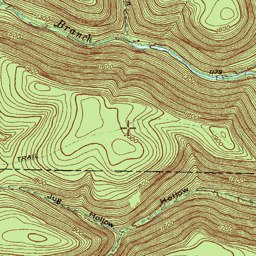 Topographic Map of Camp Trail, PA