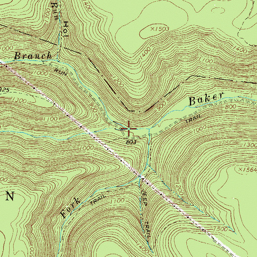 Topographic Map of Clendenin Branch, PA