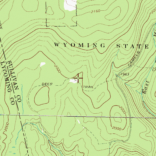 Topographic Map of Deer Trail, PA