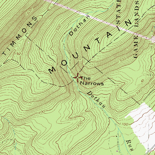 Topographic Map of Dothan Valley, PA