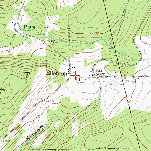 Topographic Map of Ellenton, PA