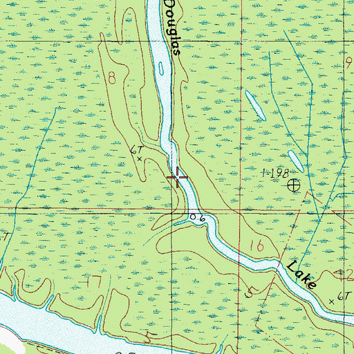 Topographic Map of Douglas Lake, AL
