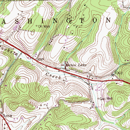 Topographic Map of Exton Lake, PA