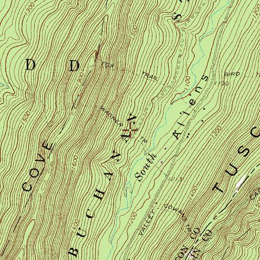 Topographic Map of Fox Trail, PA