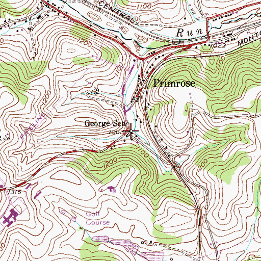 Topographic Map of George School, PA